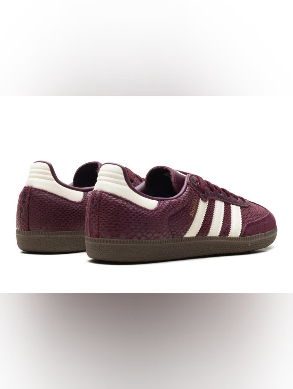 Adidas Samba OG Maroon Cream Gold 8.5 Women's - IH3979 - Picture 5 of 5